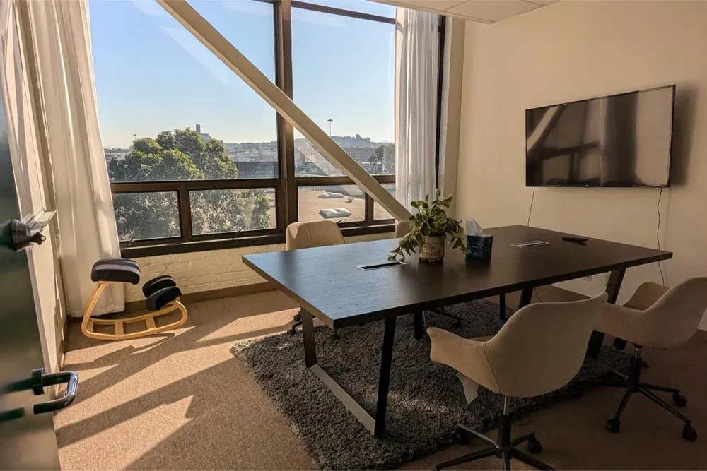 Inside Mox SF, the summit venue
